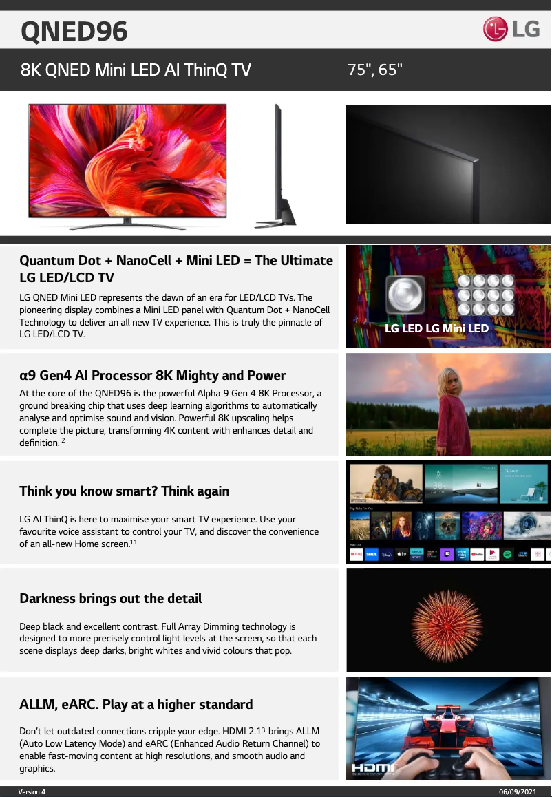 Image de la première page du manuel de l'appareil 75QNED96TPA