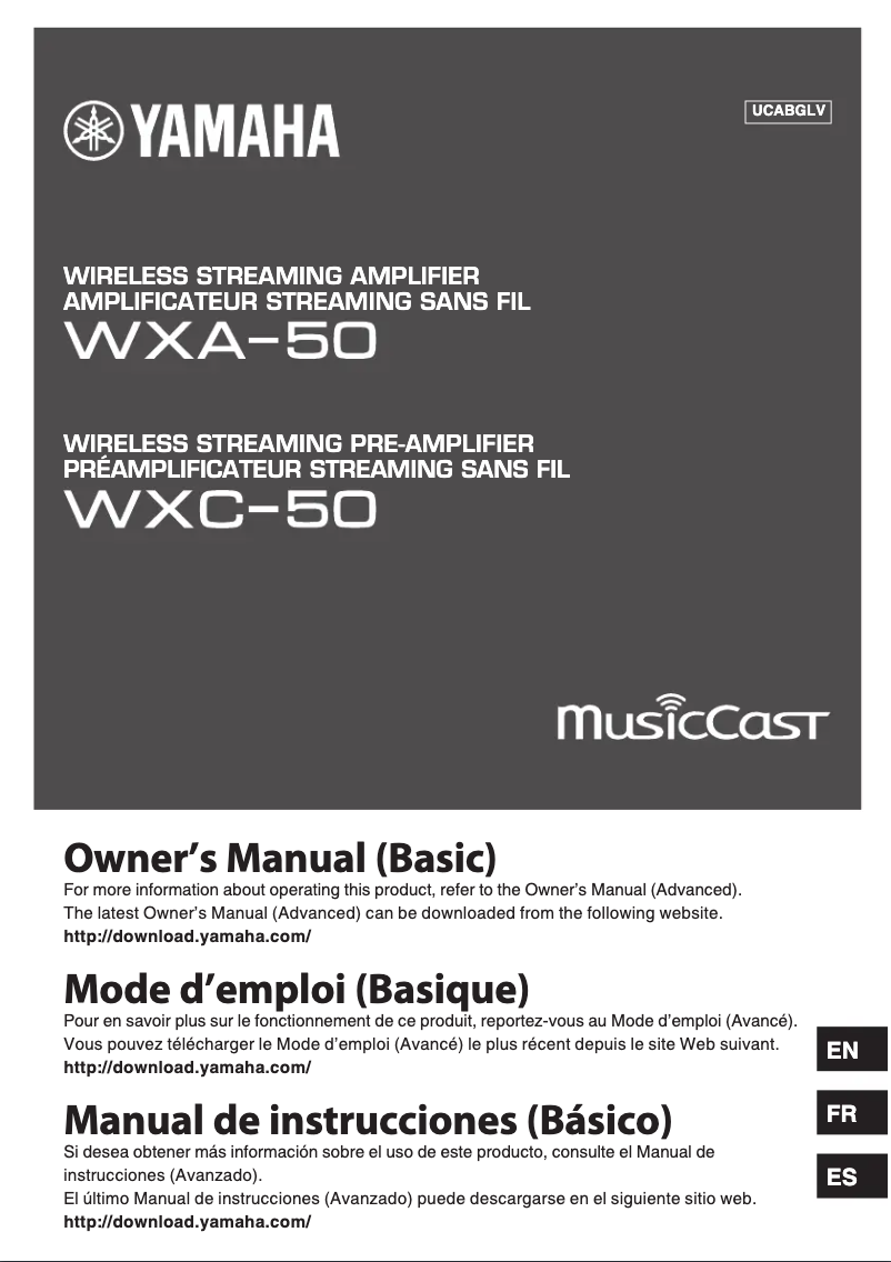 Page 1 de la notice Manuel utilisateur Yamaha MusicCast WXA-50