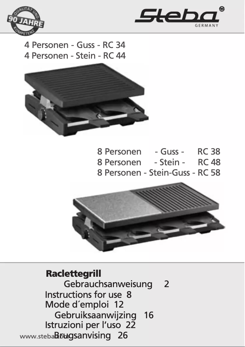 Image de la première page du manuel de l'appareil RC 38