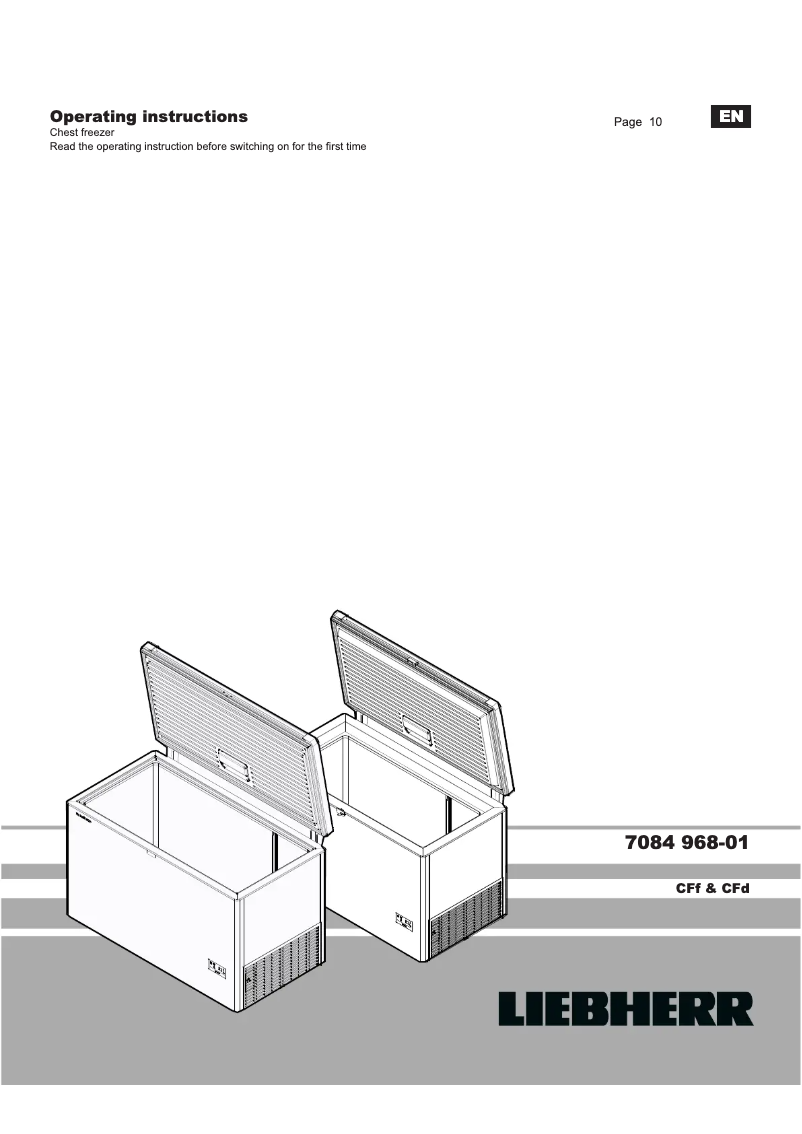 Page 1 de la notice Manuel utilisateur Liebherr CFf 2500