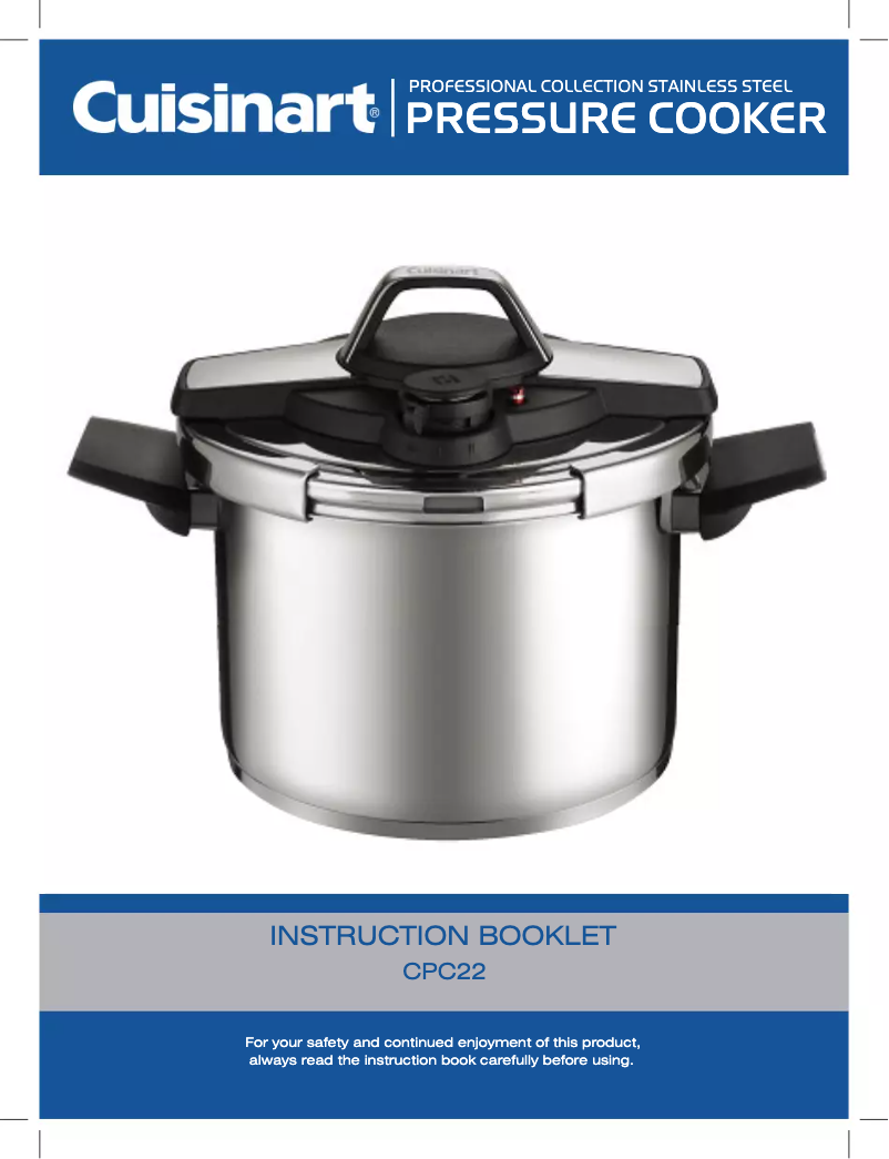 Page 1 de la notice Manuel utilisateur Cuisinart CPC22