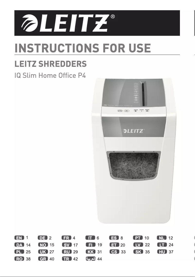 Página 1 del manual Manual de usuario Leitz IQ Slim Office P-4