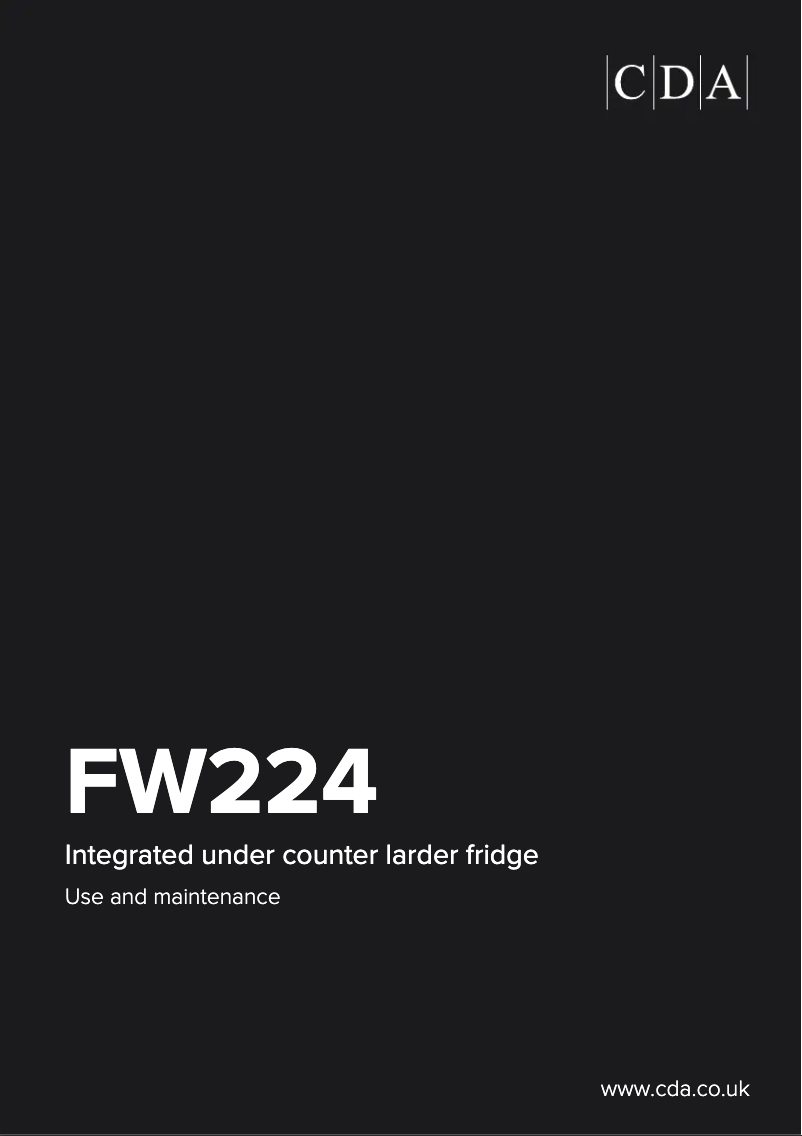 Page n°1 - Manuel utilisateur CDA FW224