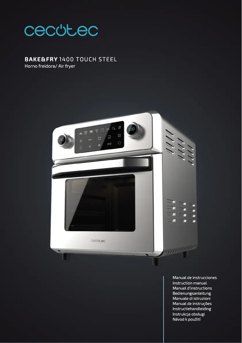 Page n°1 - Manuel utilisateur Cecotec Bake&Fry 1400 Touch Steel