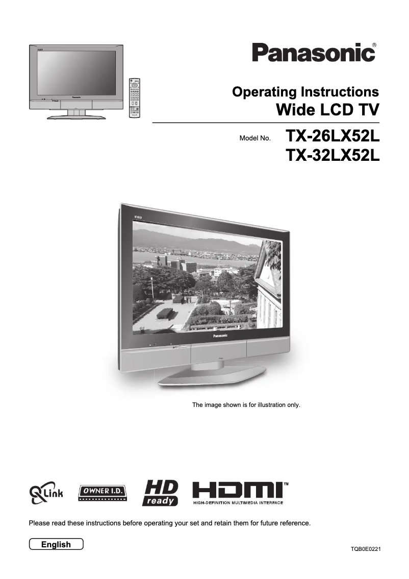 Image de la première page du manuel de l'appareil TX-26LX52L