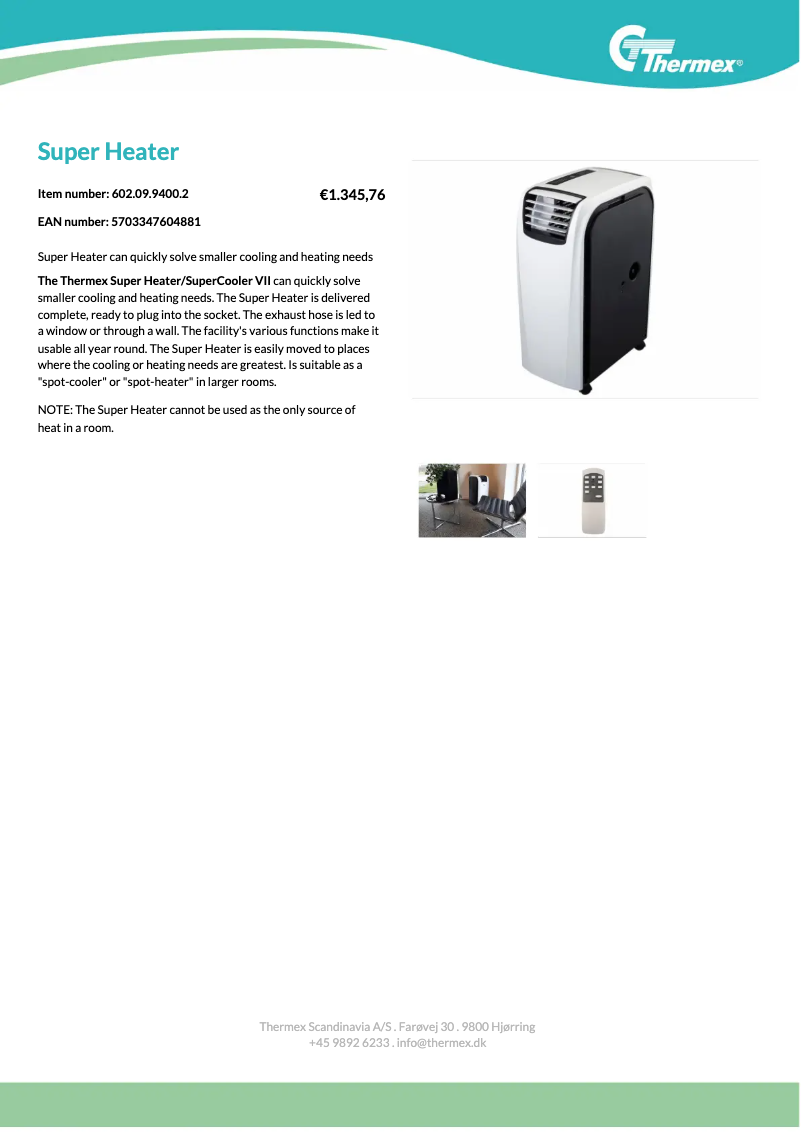 Image de la première page du manuel de l'appareil SuperCooler VII