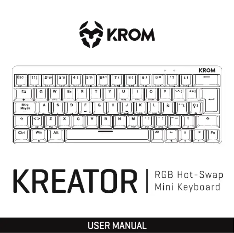 Page n°1 - Manuel utilisateur Krom Kreator