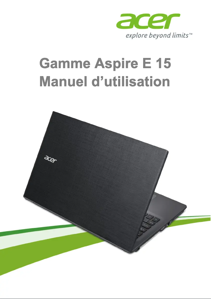 Page 1 de la notice Manuel utilisateur Acer Aspire E5-522G
