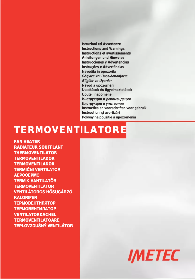 Page 1 de la notice Manuel utilisateur Imetec Living Air M1-100