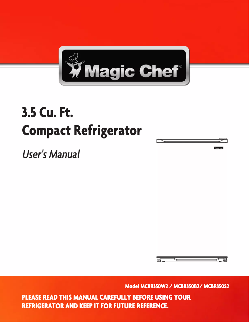 Page n°1 - Mode d'emploi Magic Chef MCBR350S2