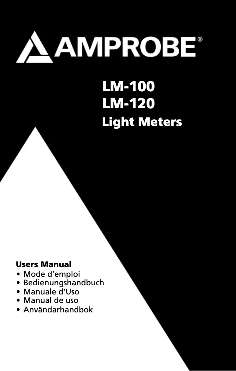 Page n°1 - Manuel utilisateur Beha-Amprobe LM-100
