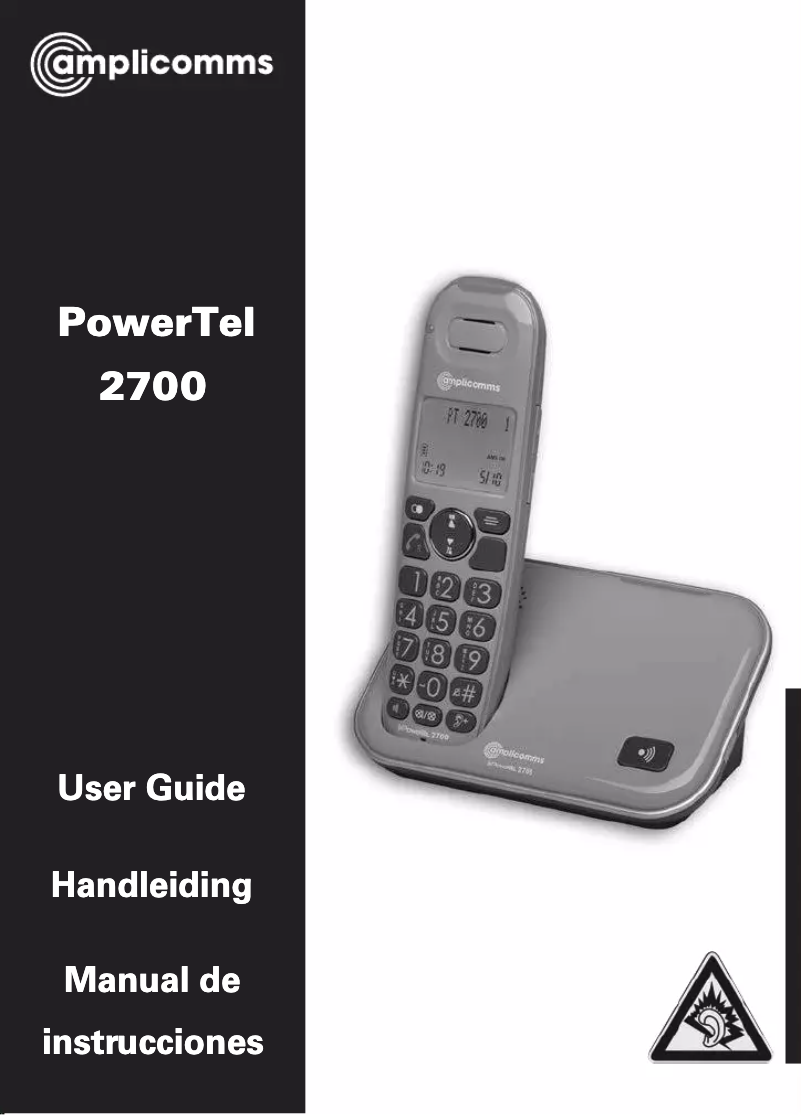 Página 1 del manual Manual de usuario Amplicomms PowerTel 2700