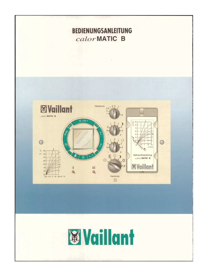 Page n°1 - Manuel utilisateur Vaillant CalorMATIC B