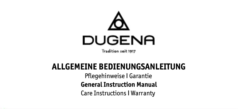 Page 1 de la notice Manuel utilisateur Dugena Diver