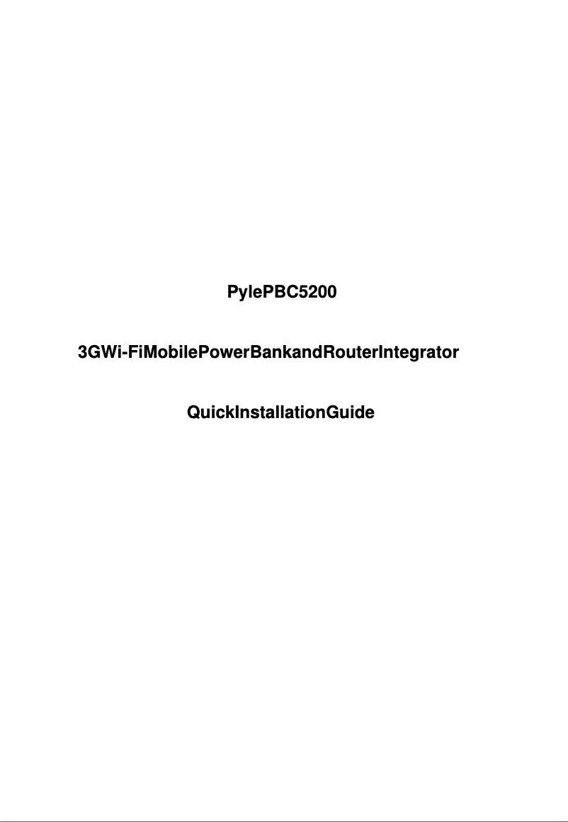 Image de la première page du manuel de l'appareil PBC5200BK