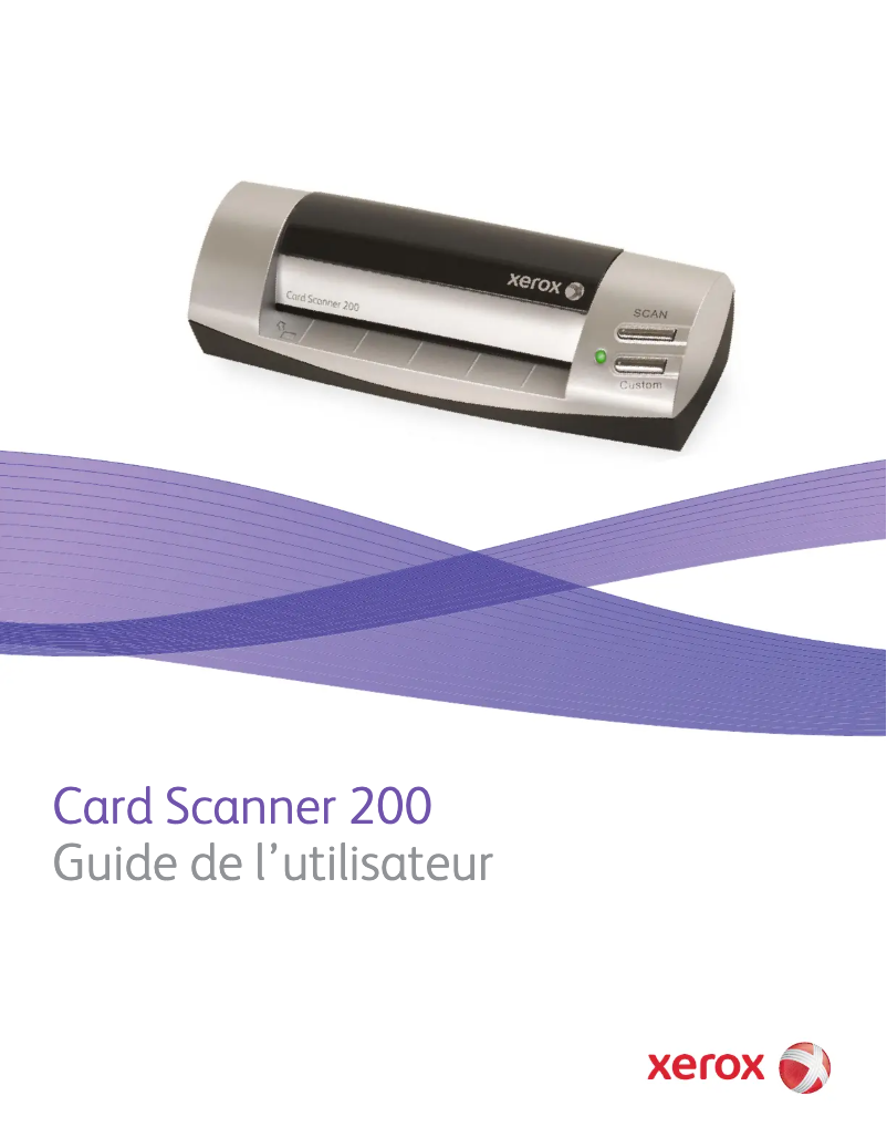 Page n°1 - Manuel utilisateur Xerox Card Scanner 200