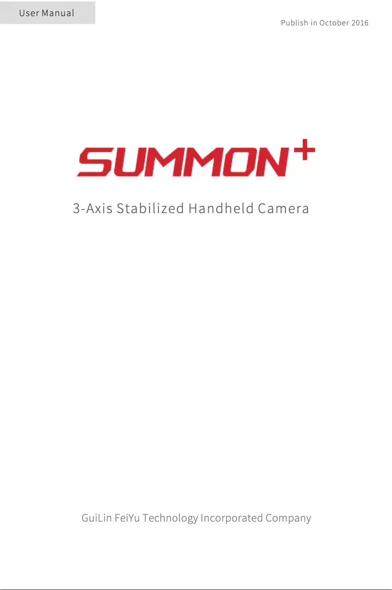 Image de la première page du manuel de l'appareil Summon+