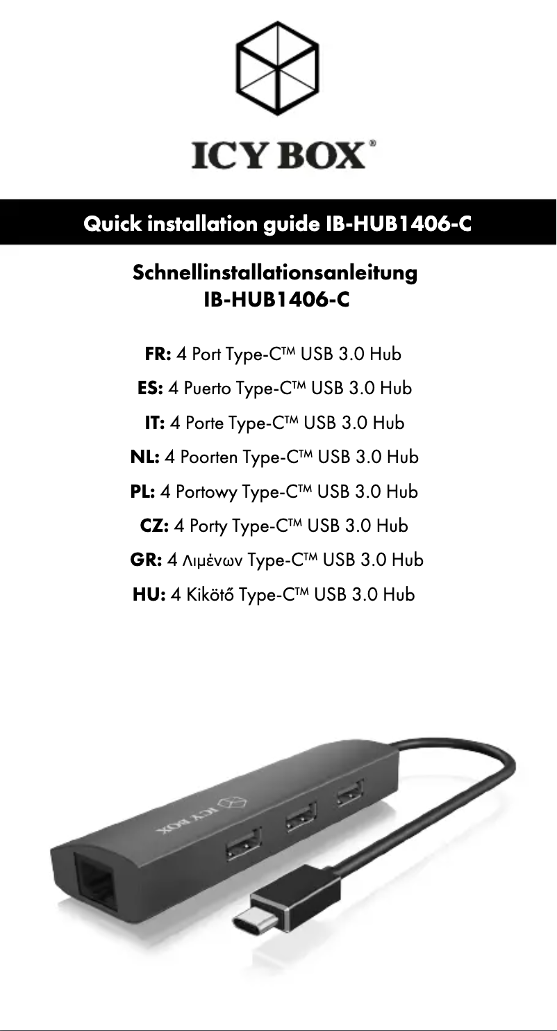 Imagen de la primera página del manual del dispositivo IB-HUB1406-C