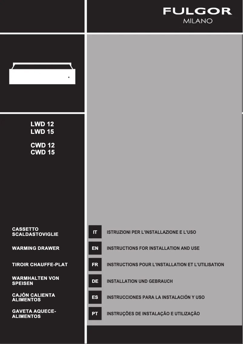 Page n°1 - Guide d'installation Fulgor Milano FCLWD 150