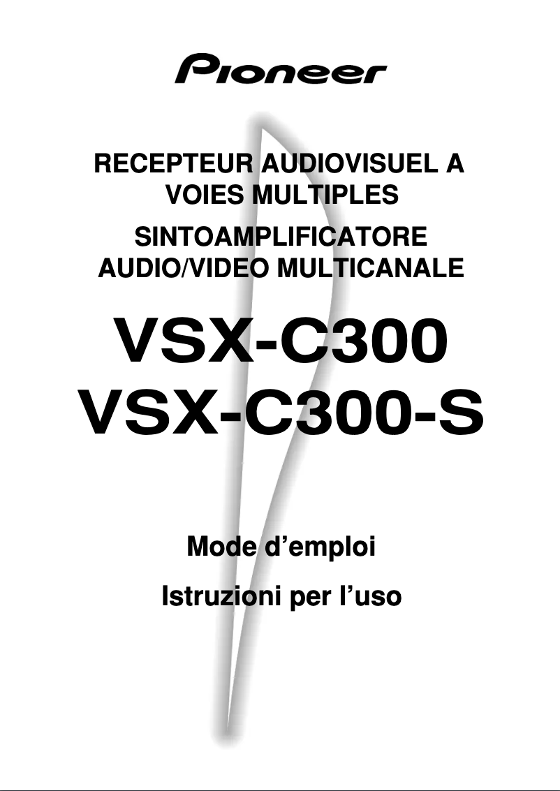Image de la première page du manuel de l'appareil VSX-C300