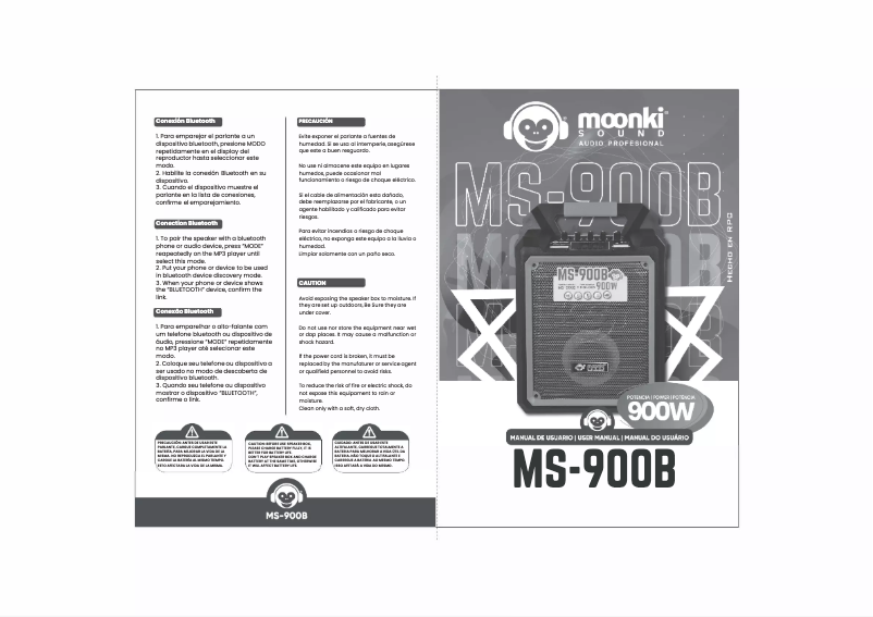 Page n°1 - Manuel utilisateur Moonki MS-900B