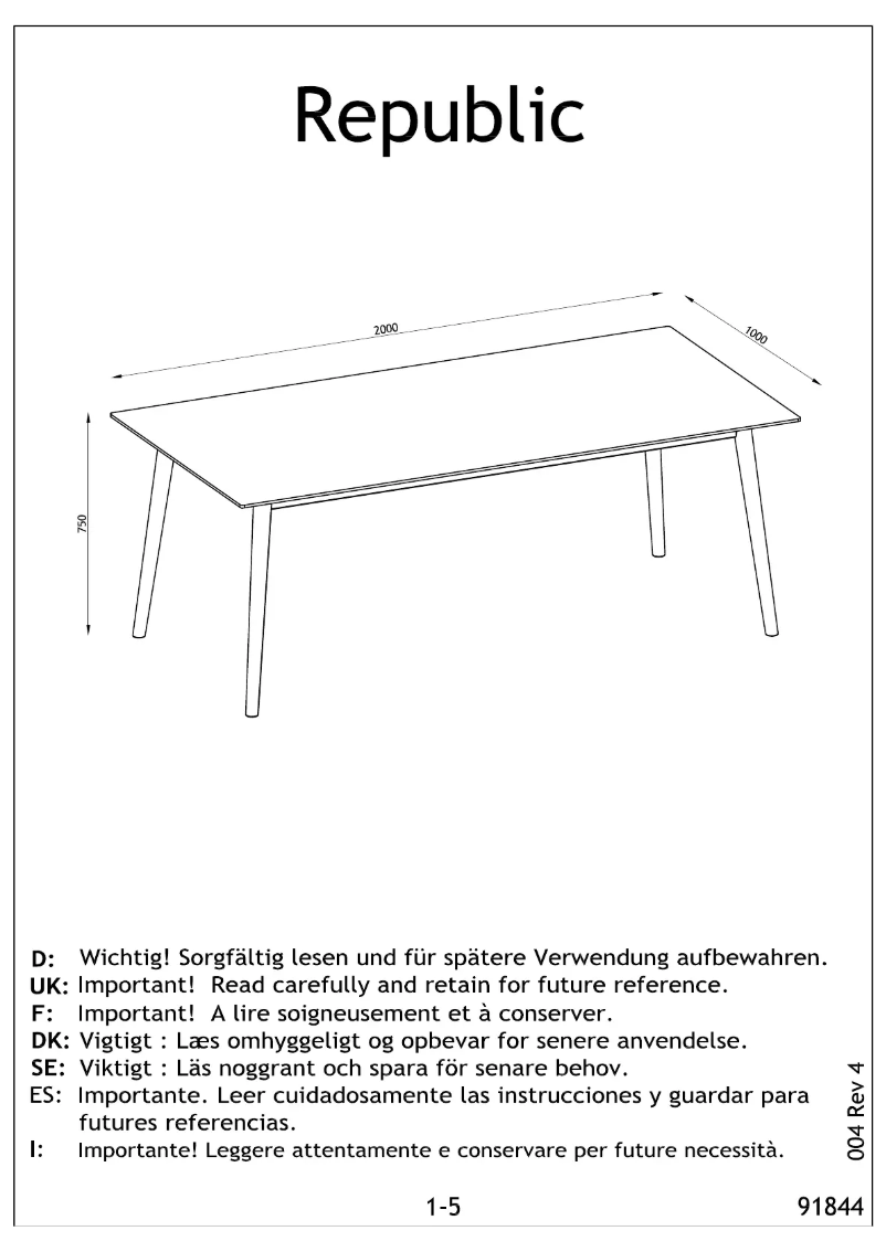 Image de la première page du manuel de l'appareil Thisted