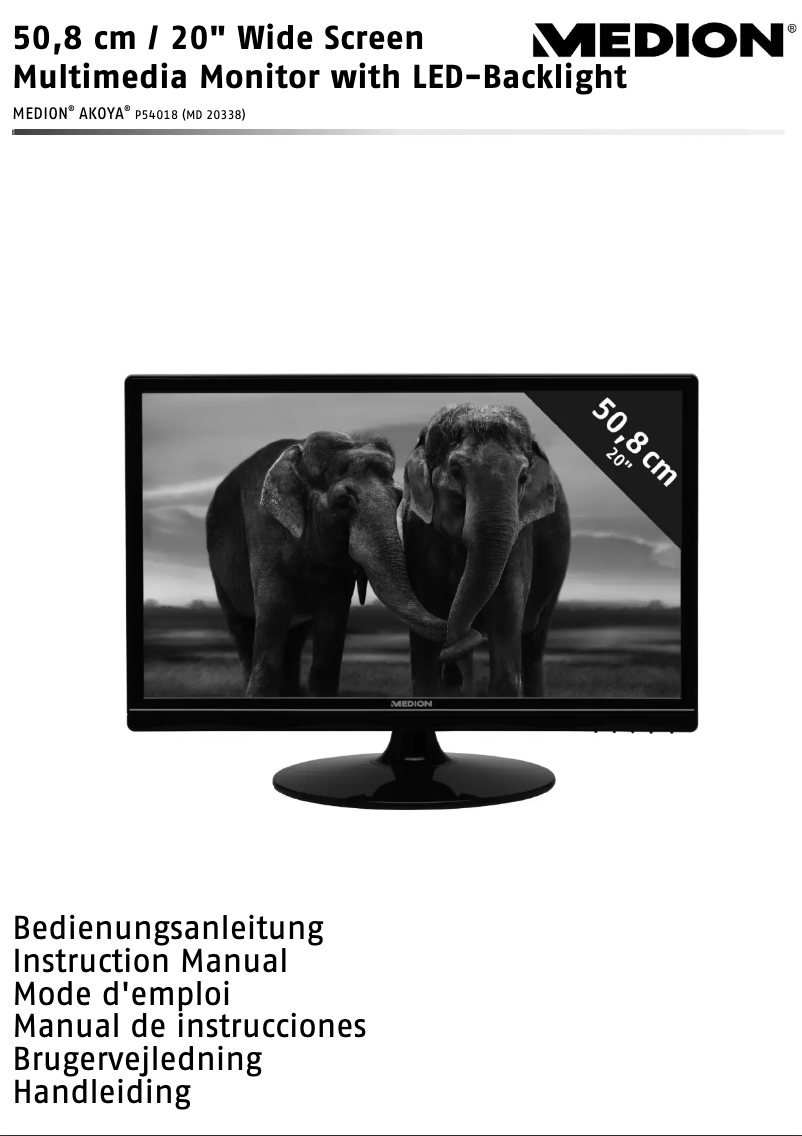Page 1 de la notice Manuel utilisateur Medion Akoya P54018 MD20338