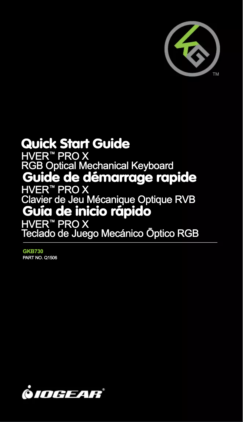 Page 1 de la notice Manuel utilisateur Kaliber Gaming HVER PRO X