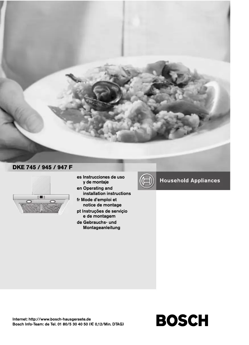 Página 1 del manual Manual de usuario Bosch DKE945F