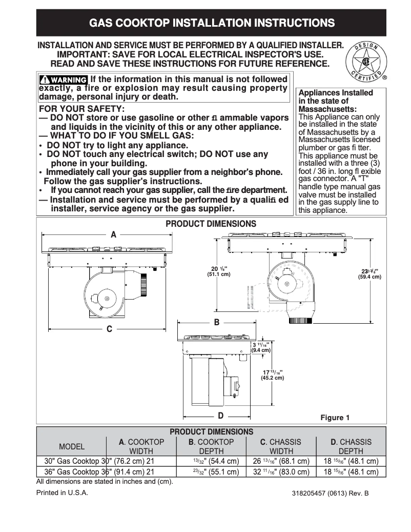 Page n°1 - Guide d'installation Frigidaire RC30DG60PS