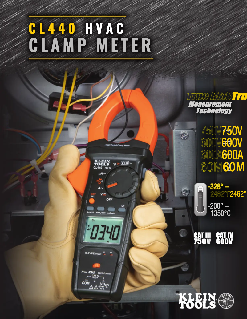 Página 1 del manual Folleto Klein Tools CL440