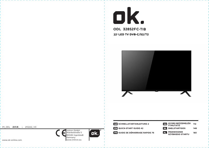 Imagen de la primera página del manual del dispositivo ODL 32852FC-TIB
