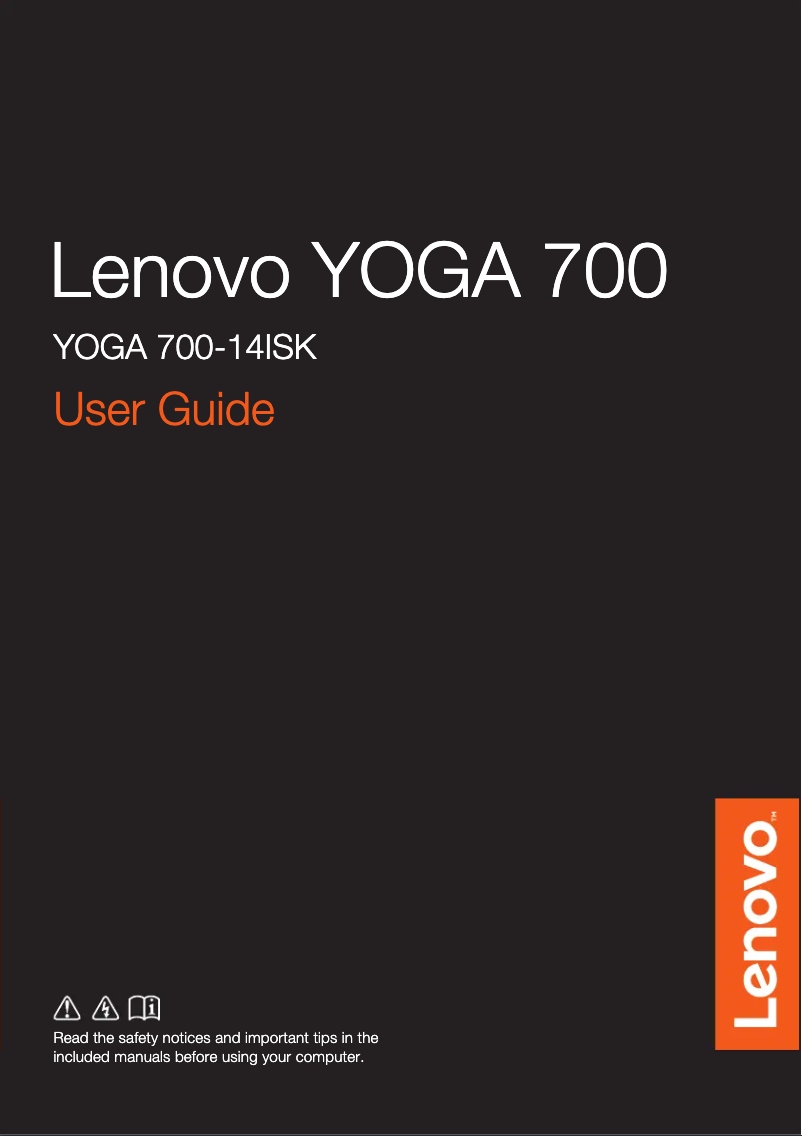 Page n°1 - Manuel utilisateur Lenovo IdeaPad Yoga 700