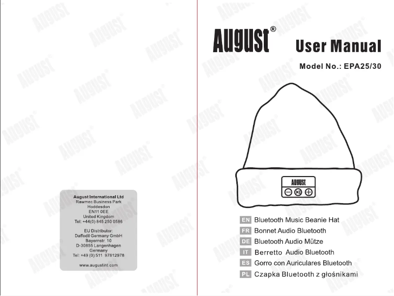 Image de la première page du manuel de l'appareil EPA25