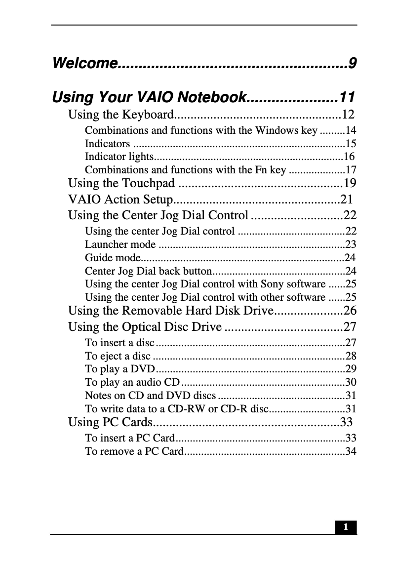Page n°1 - Manuel utilisateur Sony Vaio PCG-GR250
