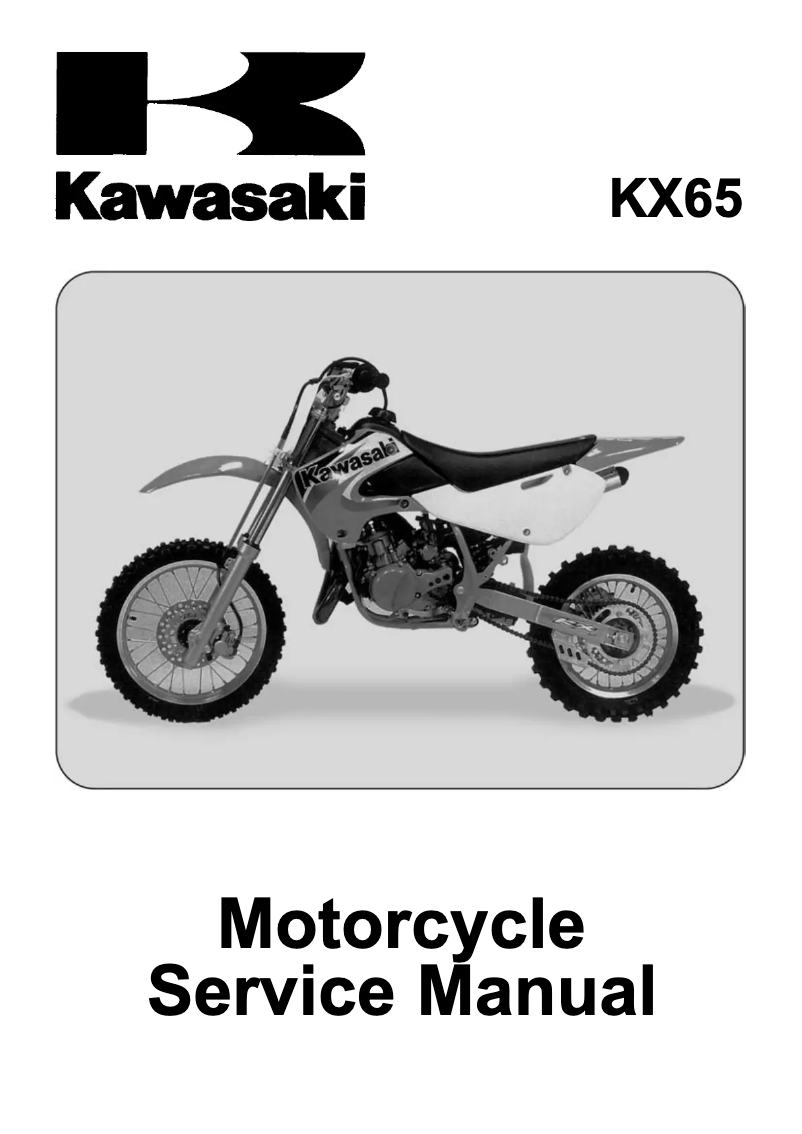 Page 1 de la notice Manuel utilisateur Kawasaki KX65 (2010)