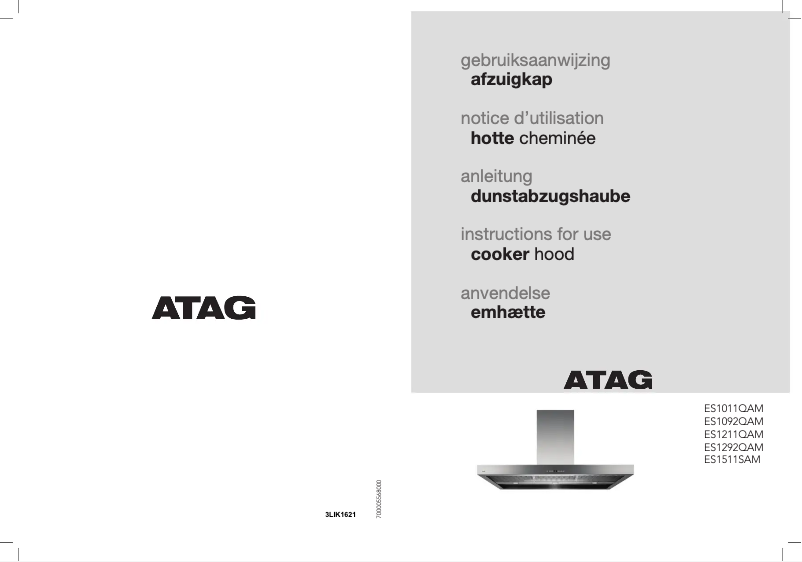 Page n°1 - Manuel utilisateur Atag ES1011QAM