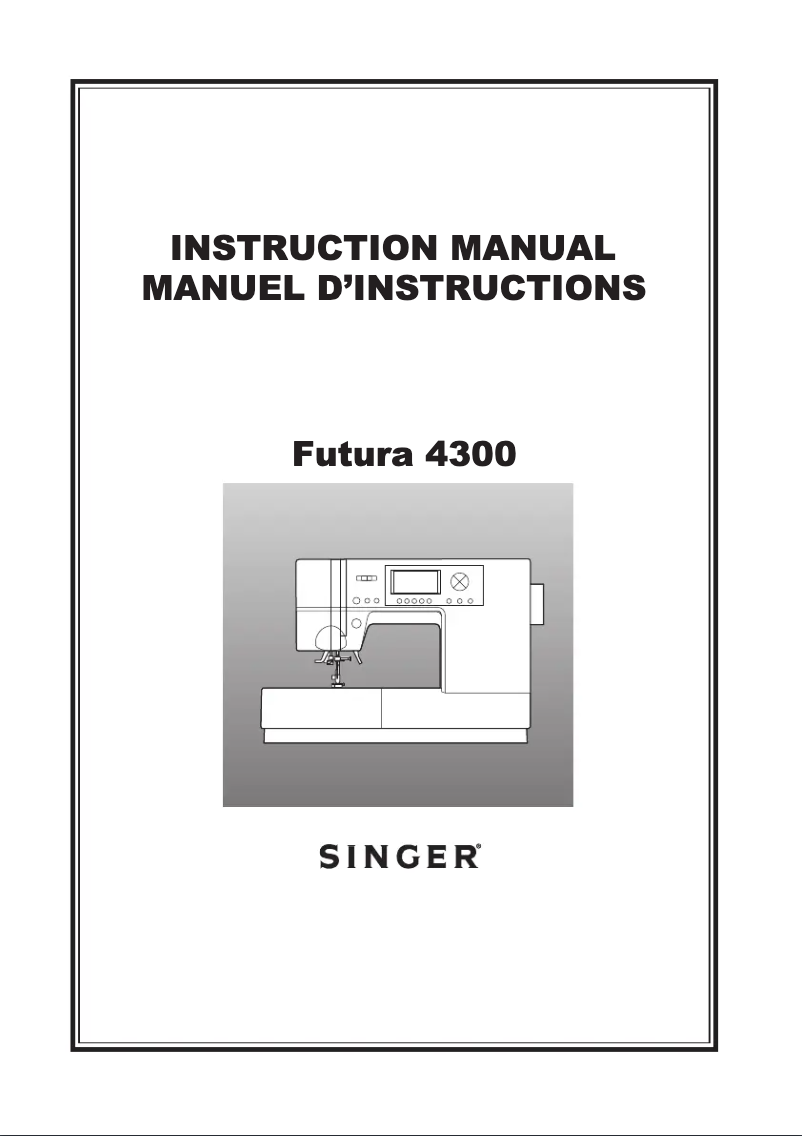 Page 1 de la notice Manuel utilisateur Singer Futura 430