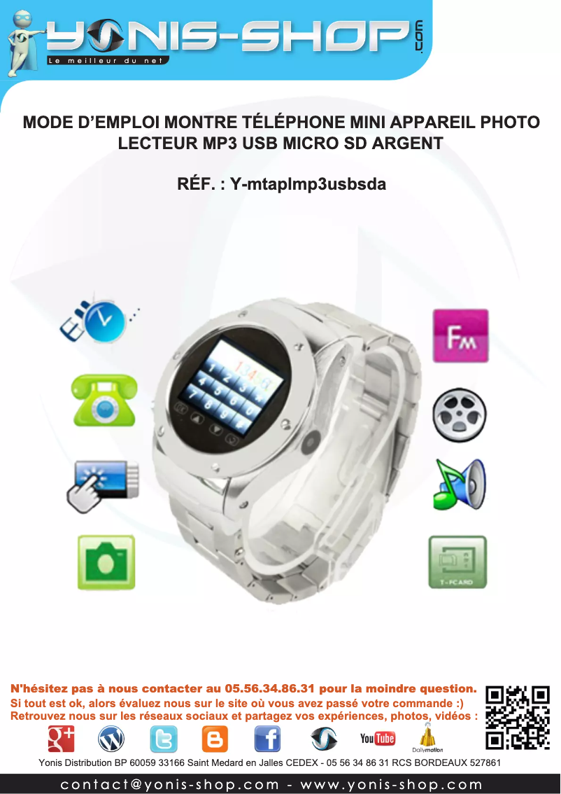 Image de la première page du manuel de l'appareil Y-MTAPLMP3USBSDA