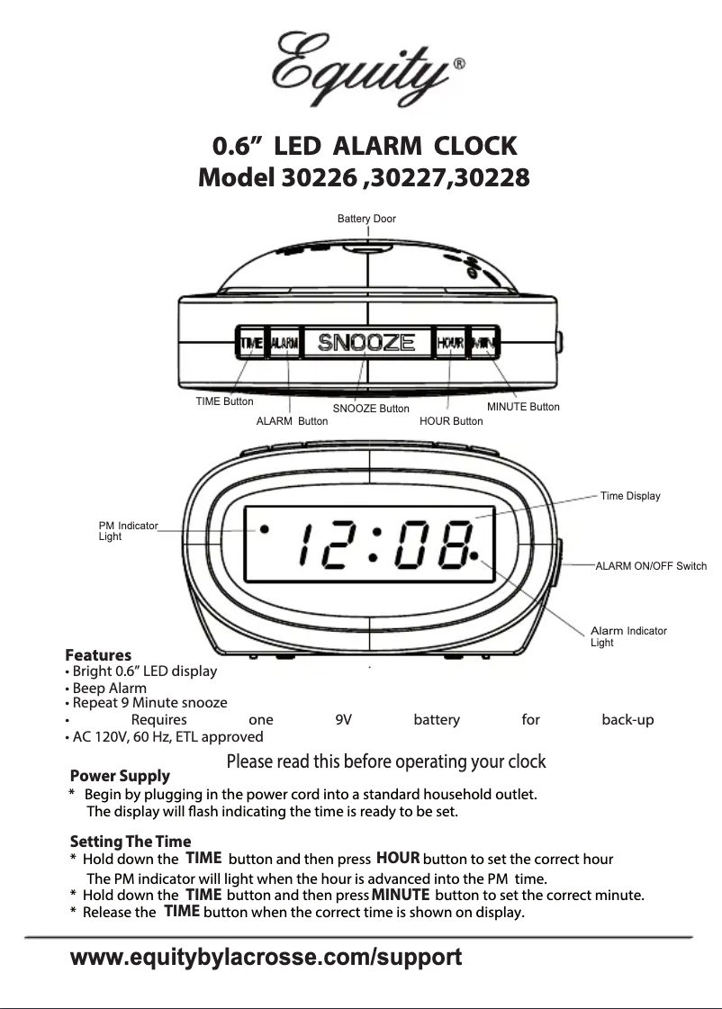 Page 1 de la notice Manuel utilisateur La Crosse Technology 30228