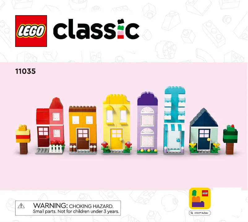 Page 1 de la notice Consignes visuelles Lego Classic 11035