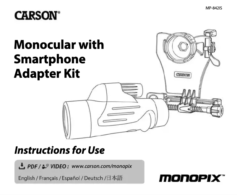 Page 1 de la notice Manuel utilisateur Carson MonoPix MP-842IS