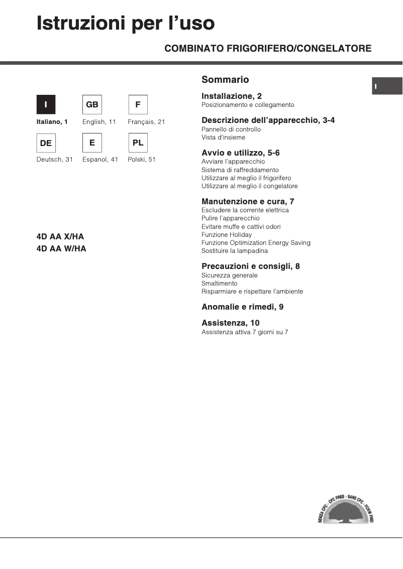 Image de la première page du manuel de l'appareil Quadrio 4D AA W HA