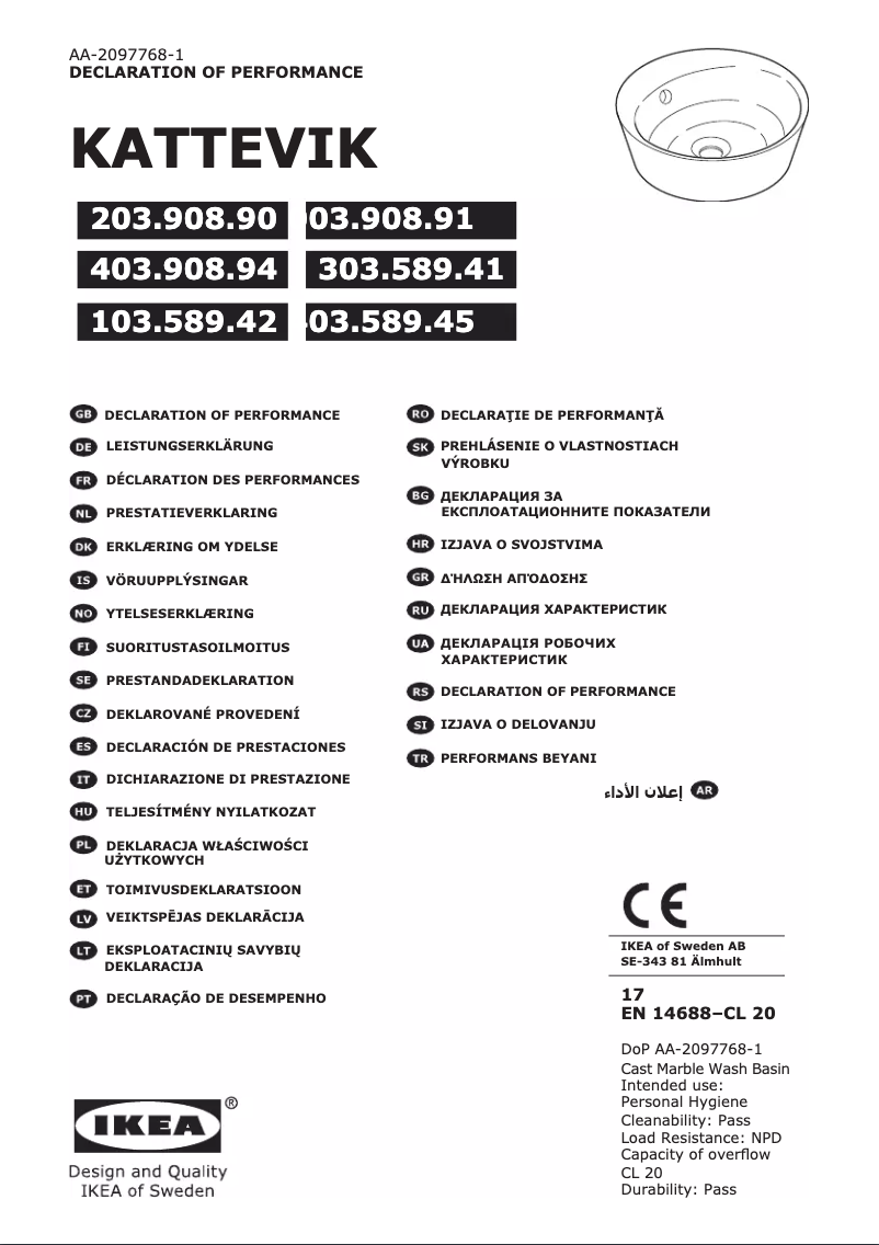 Image de la première page du manuel de l'appareil KATTEVIK