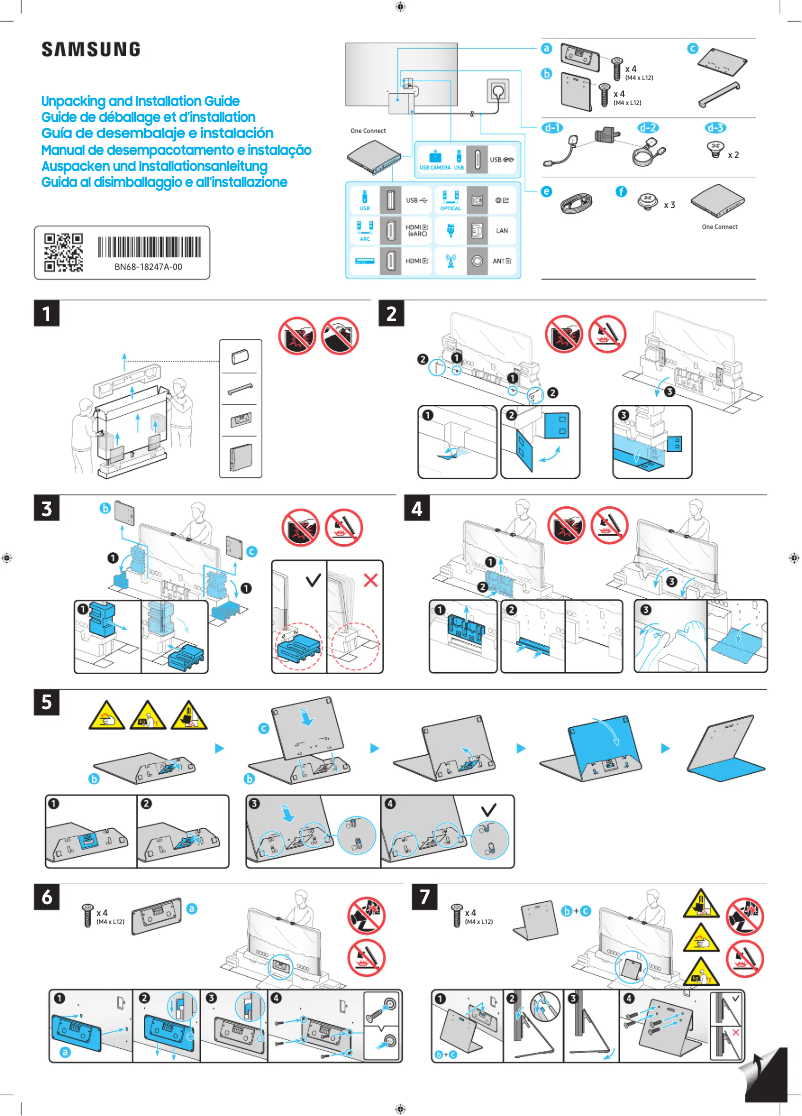 Page 1 de la notice Guide d'installation Samsung QN77S95DAF