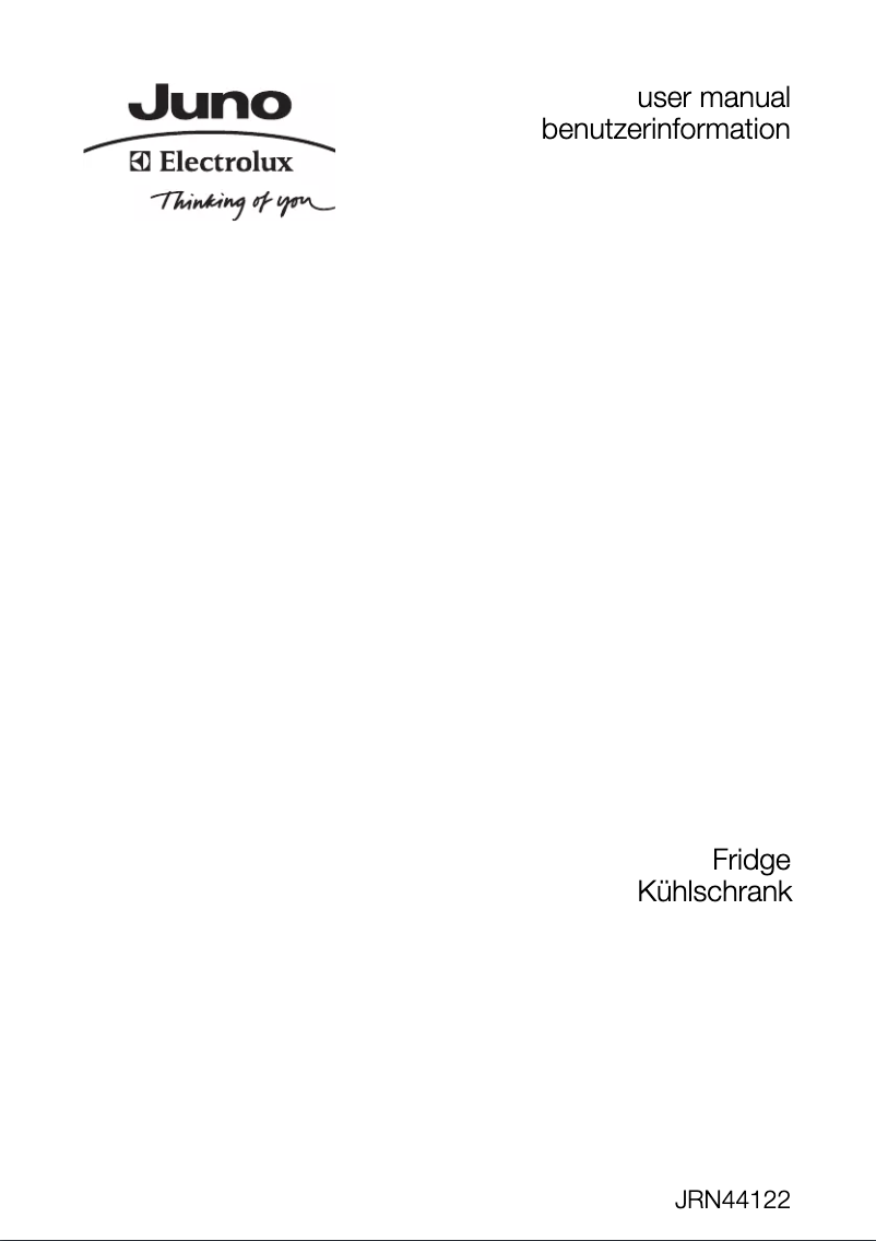 Page 1 de la notice Manuel utilisateur Juno Electrolux JRN44122