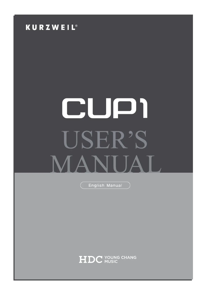 Image de la première page du manuel de l'appareil CUP1