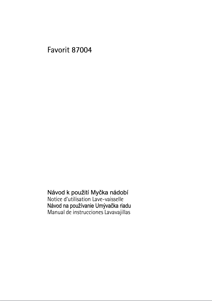 Page 1 de la notice Manuel utilisateur AEG F-87004-mp