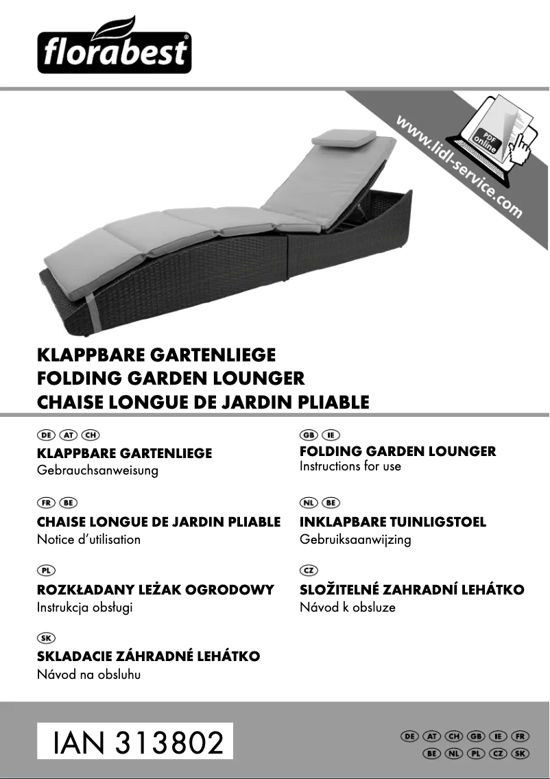 Page 1 de la notice Manuel utilisateur Florabest IAN 313802