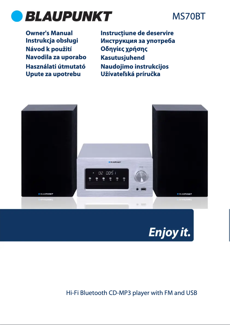 Page 1 de la notice Manuel utilisateur Blaupunkt MS70BT